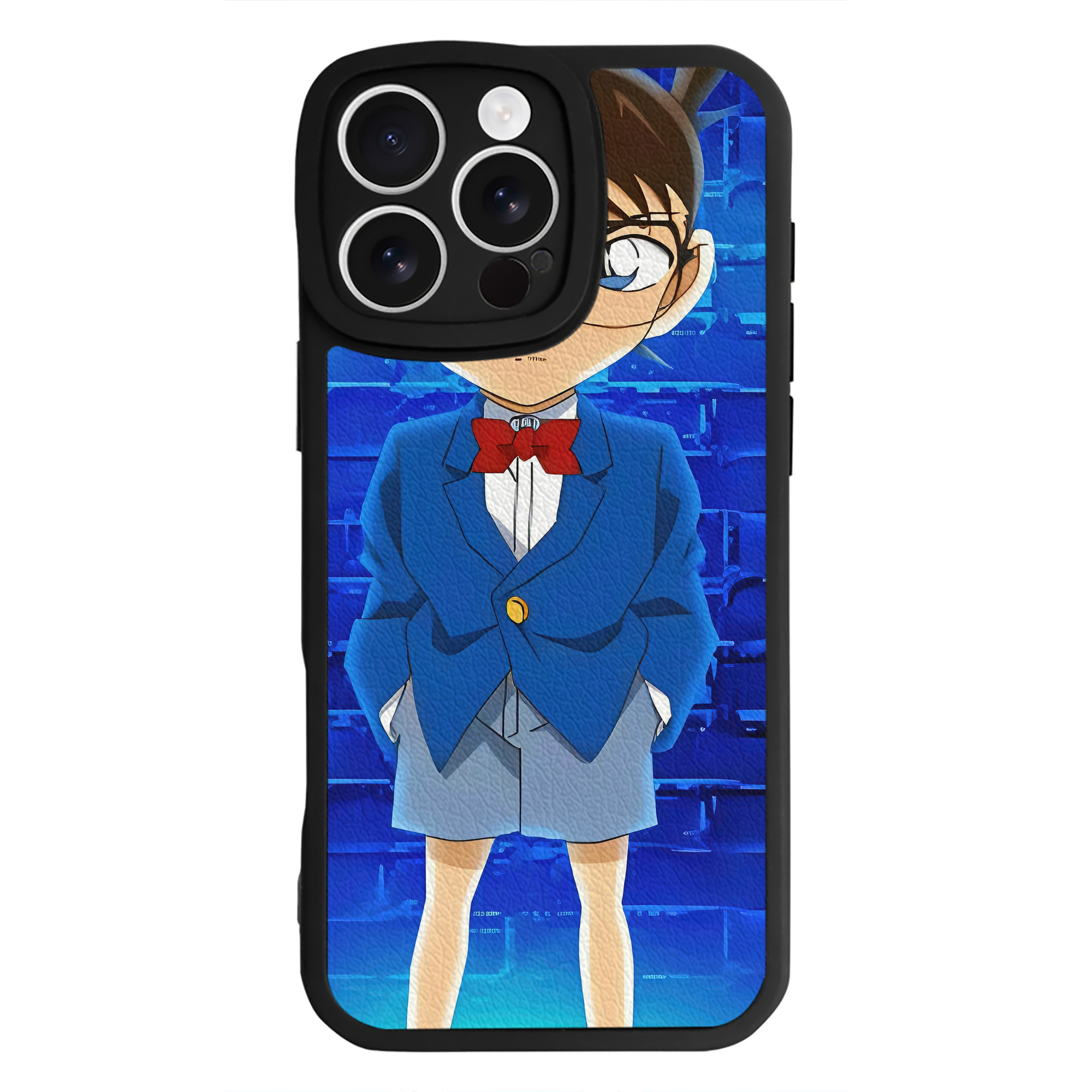 （画像用） 名探偵コナン Detective Conan 【iPhone 16シリーズ対応】シリコンスマホケース（レザー調） 材質：シリコン